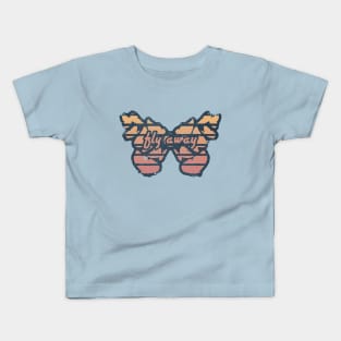 Retro butterfly "Fly away" Kids T-Shirt